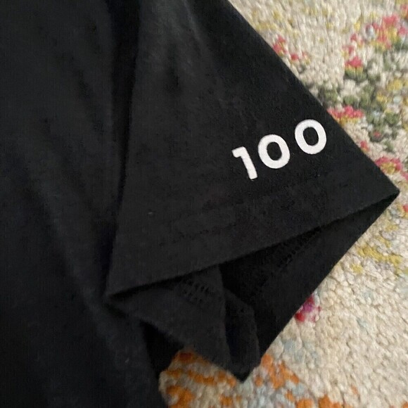 Peloton Century 100 Cycling Biking T Shirt Size Small Black Athletic Gym Spin - Picture 7 of 8